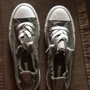 Converse grey slip-ons size 7
